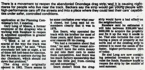 Onondaga Dragway - Article On Meeting Lansing State Journal3 (newer photo)